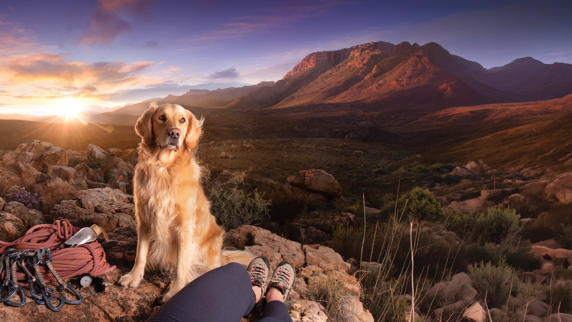 Karoo landscape at sunset